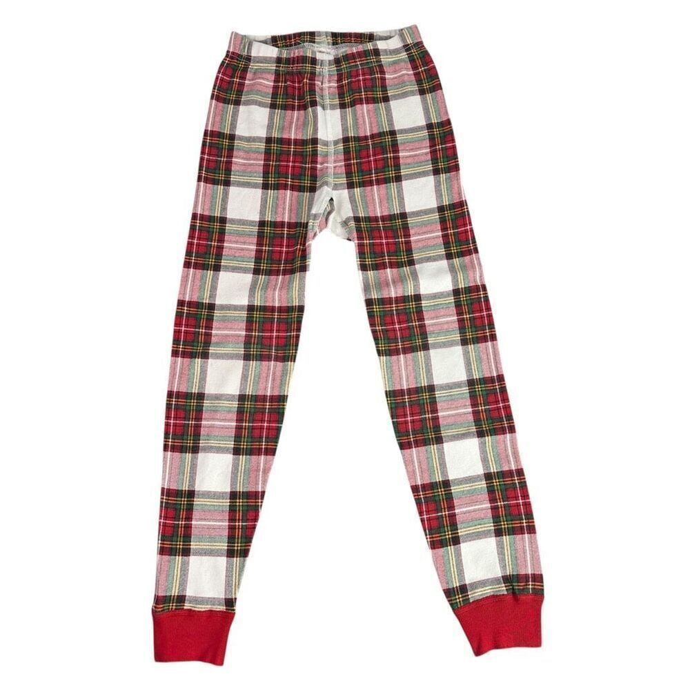 Hanna Andersson size 8 Plaid Holiday Long John Pajama BOTTOM ONLY spot